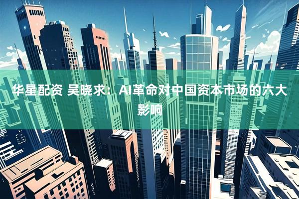华星配资 吴晓求：AI革命对中国资本市场的六大影响